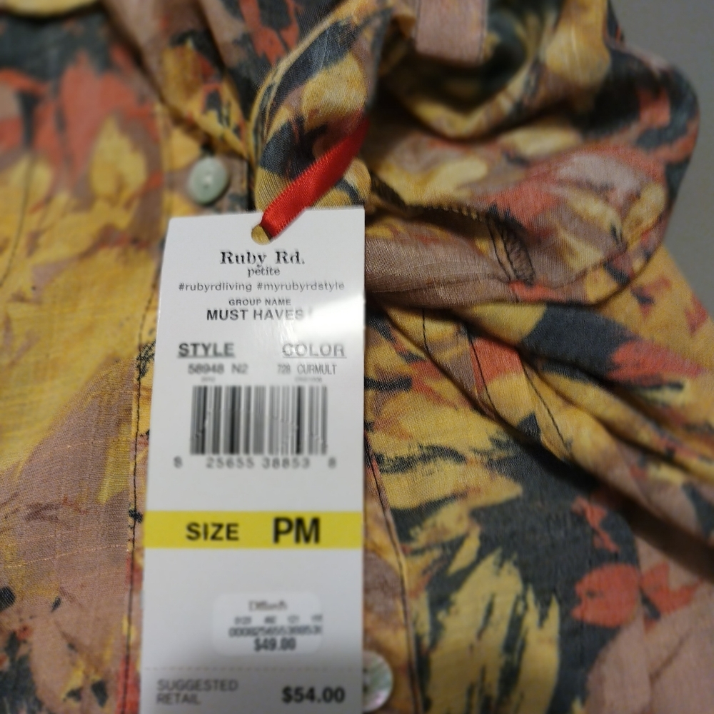 Ruby red petite blouse size PM